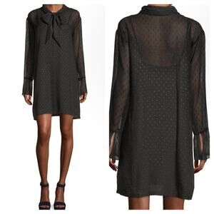 Theory Scarf Dress Dotted Metallic Silk